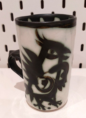 KELTISCHE KERAMIK BILL MAGGIE FISHER THE STUDIO KAI COTTAGE MAUSELOCH KLEINE TASSE 