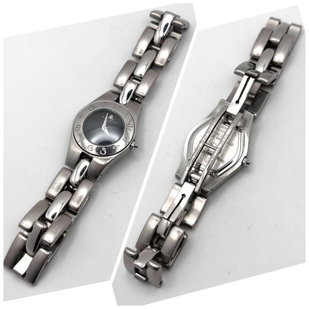 Baume & Mercier Linea Women's Quartz Watch Black Dial New Battery Used From Japa image 6