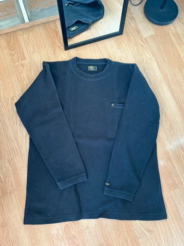 Lee Waffle Knit Thermal Long Sleeve Vintage Black XL Men  - Imagen 4 de 4