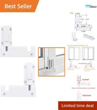 Top/Botton Rail Sliding Door Security Lock - 2 Set, Safe for Children and Secure