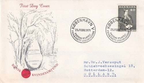 SA25d Denmark 1971 100th Anniv of Danish Women's Association, FDC