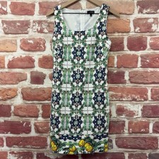 The Limited Womens Dress 6 Multicolor Plaid Abstract Lemons Casual Zip Up