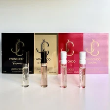 Jimmy Choo I WANT CHOO Perfume Collection Sample Spray Vial 4pc Set