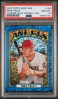 2021 Topps Heritage Mike Trout Chrome Blue Sparkle Refractor #169 PSA 10