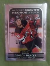 2021-22 O-Pee-Chee Platinum Marquee Rookie Dawson Mercer Card# 282 - Devils . rookie card picture