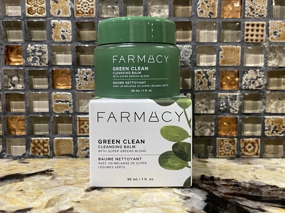 Paquete 2 BÁLSAMO LIMPIADOR LIMPIO VERDE Farmacy Mezcla Super Verde 1oz ea-2oz Total Foto 2 de 4