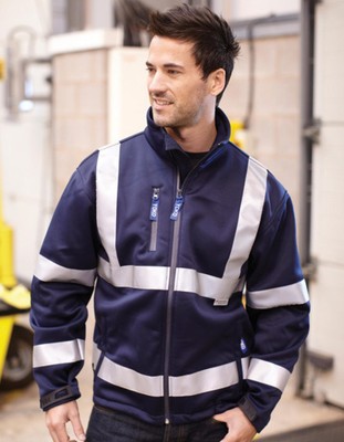 YOKO HVK09 | High Visibility 2 Bands & Braces Softshell Jacket
