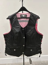 Missing Link Women's G2 D.O.C. Reversible Safety Vest  Black Leather/Pink XL