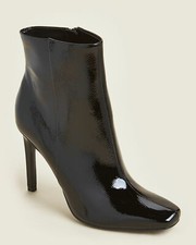 Marc Fishr Black Cappa Patent Heeled Booties In Size 6 Nwt