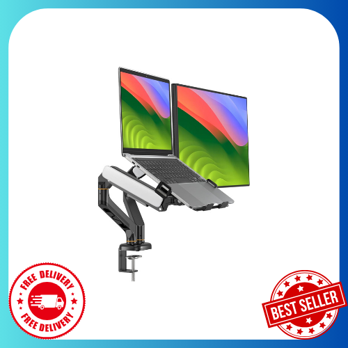 Soporte de brazo doble para computadora portátil Bewiser para monitor de 13"-32” y escritorio para computadora portátil de 12"-17" - Imagen 1 de 9