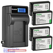 Kastar Battery LCD Wall Charger for Olympus BLS-1 PS-BLS1 Olympus E-PM1 Camera