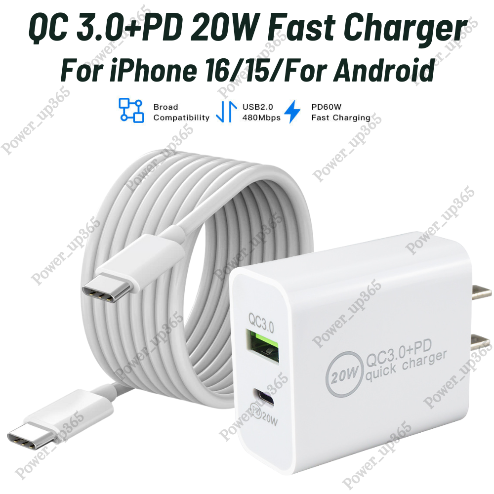 USB C Cable PD Type C Cord For Samsung iPhone 16 15 Pro 20W Fast Charger Adapter-image
