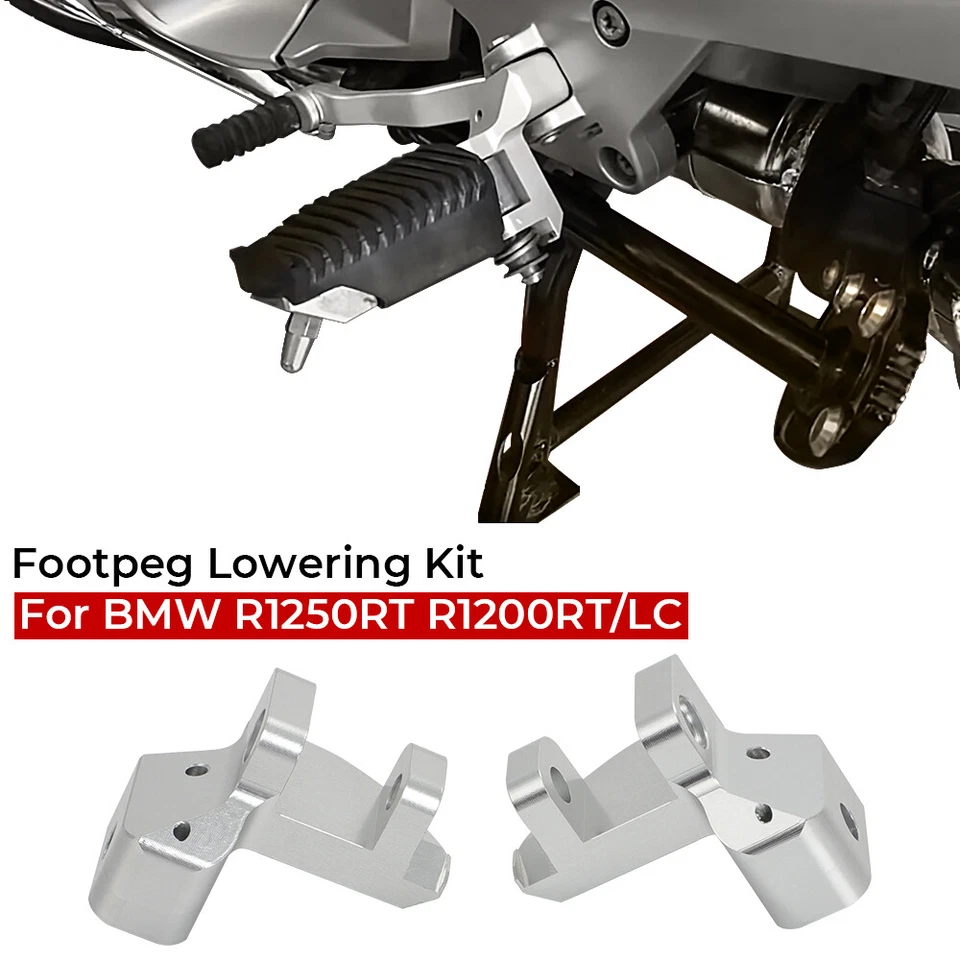 For 2014-2021 BMW R1200RT R1250RT Rider Foot Pegs Footpeg Footrest Lowering Kit Foto 4 de 4