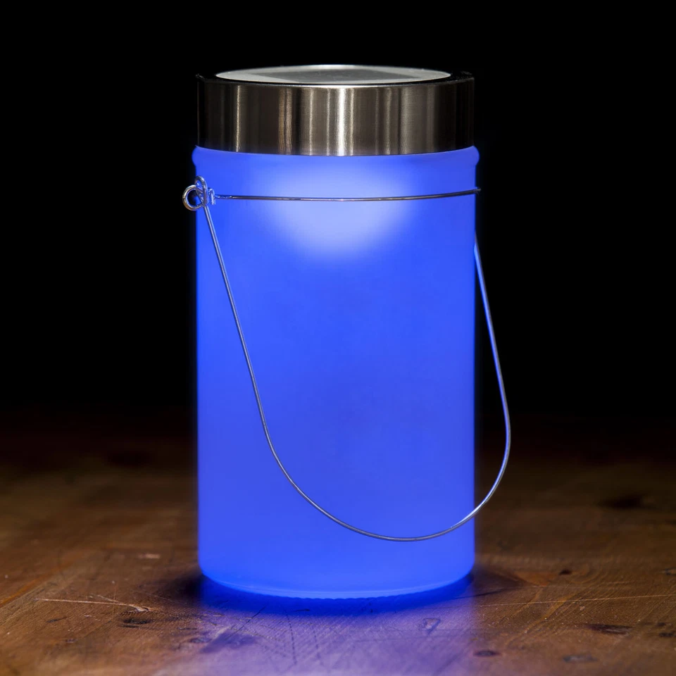 Solarlampe Einmachglas LED Solarlaterne Gartenlampe Solarglas Lampe Solarlicht - Bild 2 von 4