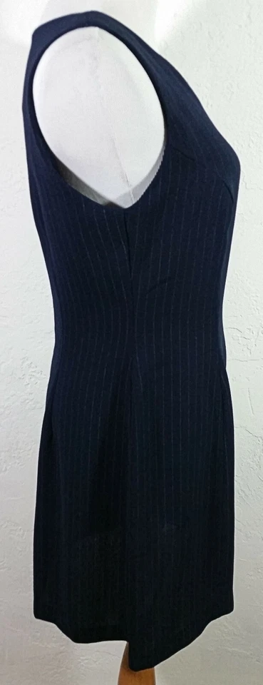 Rampage Juniors платье размер 9 черный в тонкую полоску без рукавов кружева вставки карьера LBD - Изображение 2 из 4