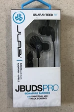 JLab JBuds Pro Wired Signature Earbuds w/Universal Mic & Track Control-Black