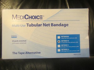 Tubular Dressing Retention Bandage Roll, 25 Yds Stretched, Medi Choice, New