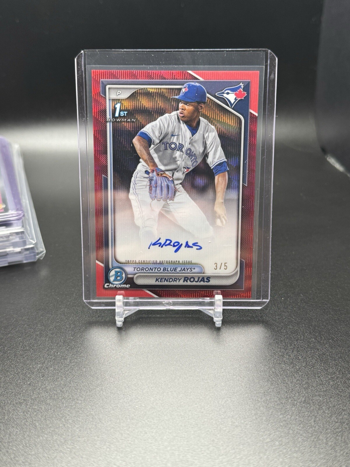 2024 Bowman Chrome KENDRY ROJAS Red Wave Refractor 1st On-Card Auto Rookie /5