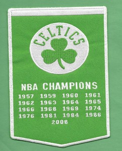 New Boston Celtics Championship Banner 5 X 7 Iron On Patch Free