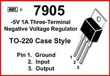 12 Pack Thomson 7905 Negative 5V -5V 1A Voltage Regulator TO-220 USA SHIP