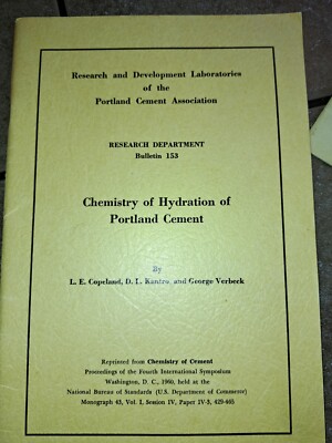BOOK CEMENT  PCA M 153 Chemistry of Hydration of Portland cement 1960
