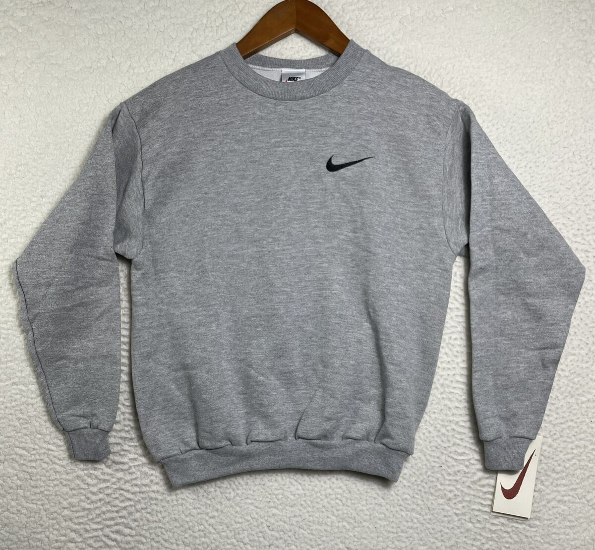 Vintage 90s NWT Deadstock Nike Crewneck Sweatshirt Grey Vintage 90s NWT Deadstock Nike Crewneck Sweatshirt Grey