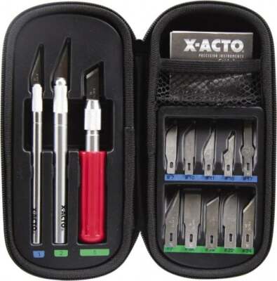 X-ACTO X5285 Hobby Knife Set 16 Pieces, Includes 3 Knives & 16 Blades