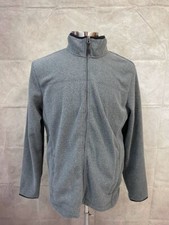 George Men's Full Zip Fleece Jacket Gray Size L