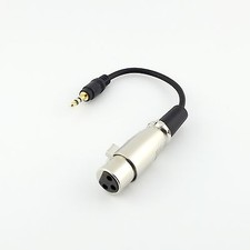 2x XLR 3 Pin Female to 3.5mm Male Port Stereo Audio Decoder Amplifier Cable 6 in