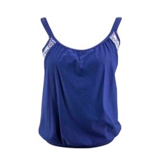 Next Chopra Blue Stargazing Double Up Soft Cup Tankini Bikini Top Womens Sz 34D