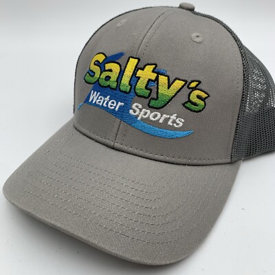 Saltys Water Sports Hat Snapback Gray Mesh Adjustable