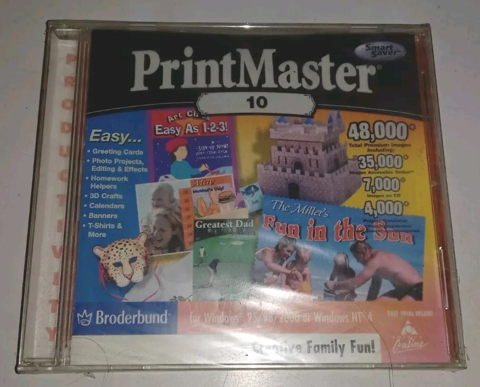NEW SEALED Software PC PrintMaster 10 Print Master  7000 images NEW SEALED  - Image 2 of 4