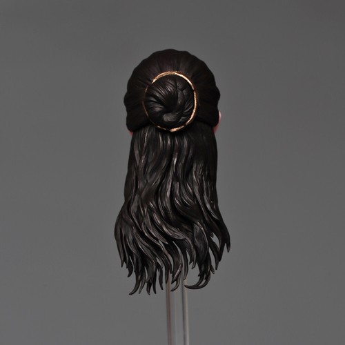 1/6 Emma Head Sculpt Smile Long Hair Beauty Girl Carving Model Fit 12'' Figure - Afbeelding 4 van 9