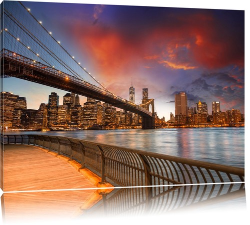 Impresión En Lienzo De Nueva York, 100x75 Cm, Fotografía Urbana De Alta Calidad, Listo Para Colgar, Decoración De Pared Moderna Para Salón, #e3454