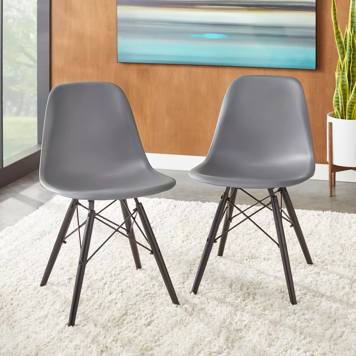 Molded plastic online dining chair