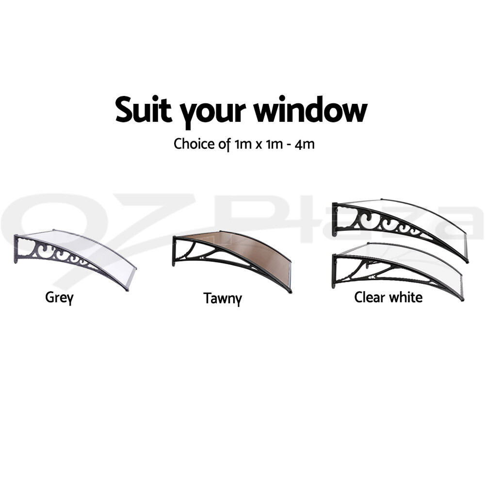 Instahut Window Door Awning Door Canopy Outdoor Patio Awning 14M DIY