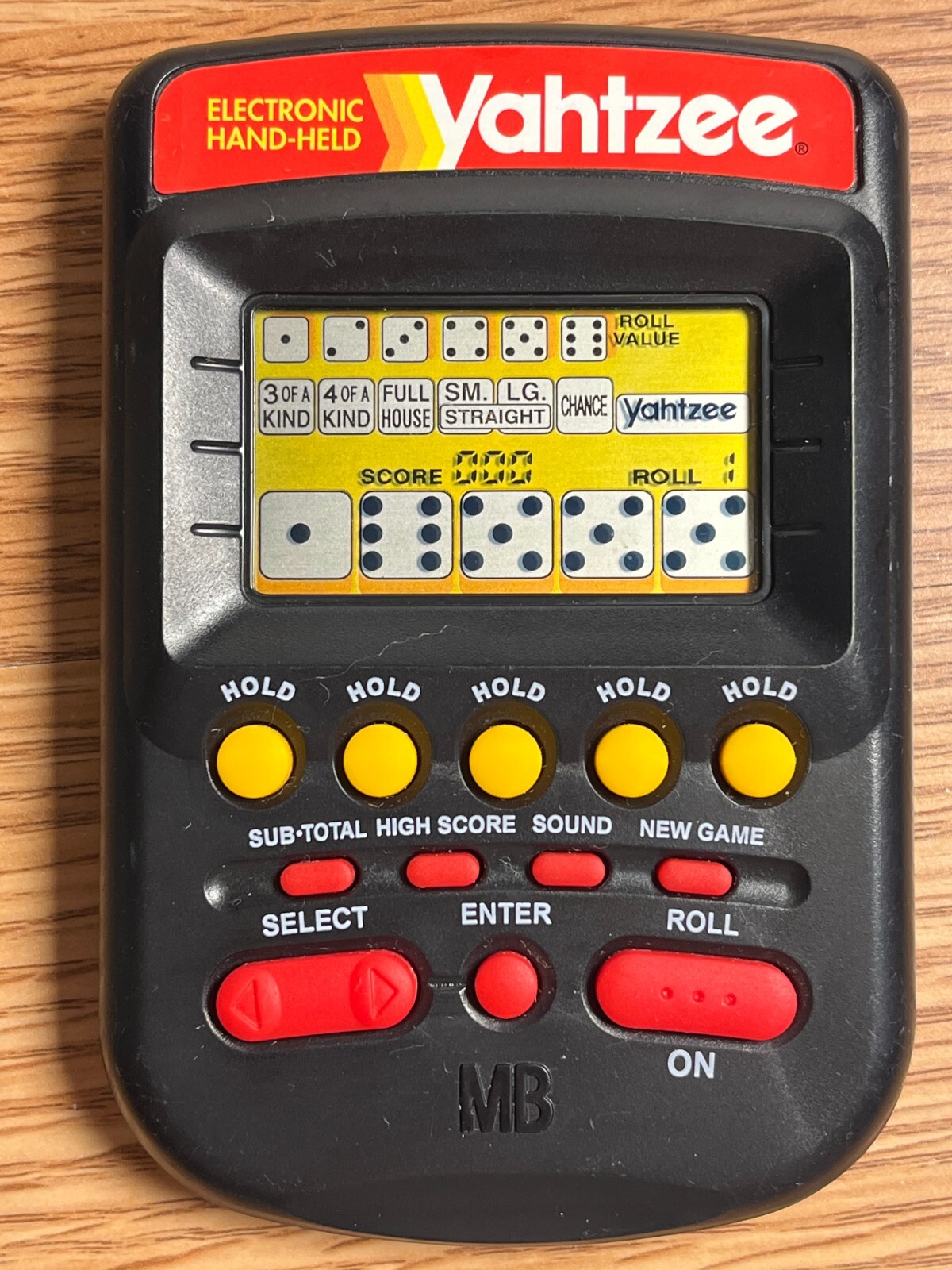 Yahtzee Electronic Handheld Milton Bradley 1995 Tested Working eBay