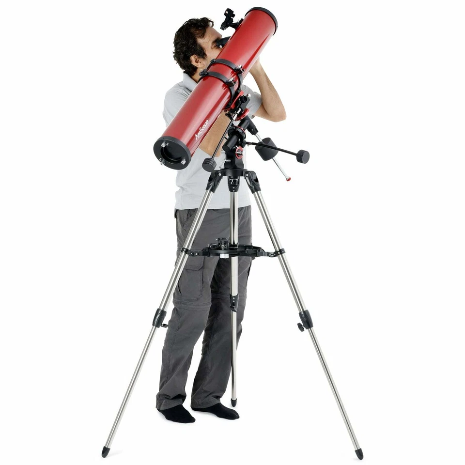 AmScope Reflector EQ Telescope 114mm Aperture 900mm Focal Length +Red Dot Finder - Image 2 of 4