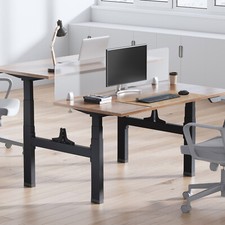 Double Bureau Electrique Réglage Hauteur Max 128cm Sans plateau Ergo Office
