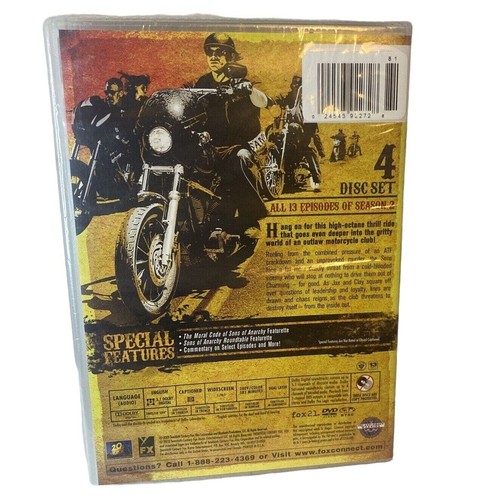Sons of Anarchy: Season Two DVD 2010 4-Disc Set Charlie Hunnam Ron Perlman-New - Picture 2 of 2
