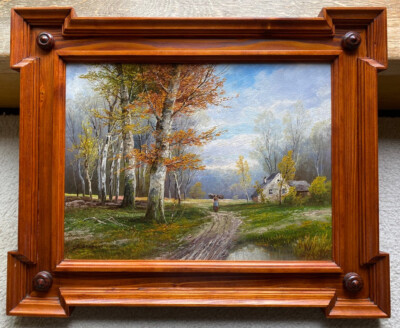 B. LAMBERT ''Herbst im Wienerwald'' Motiv: 29x39 cm. Rahmen: 44,5x54,5 cm.