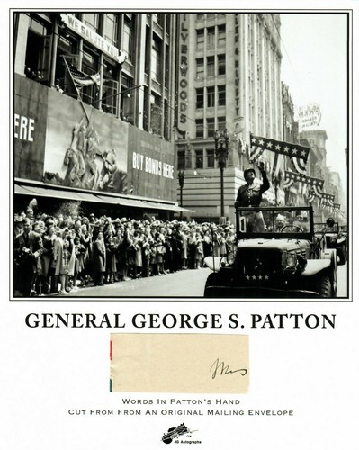 RARE!! “3rd Army" George S. Patton Hand Written Word From A Mailing Envelope COA