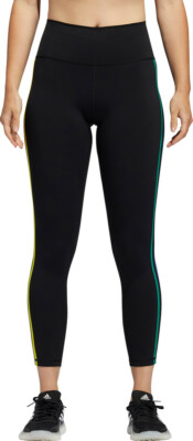 Women's Adidas Pride BT 3-Stripes 7/8 Tights Black [GM3529