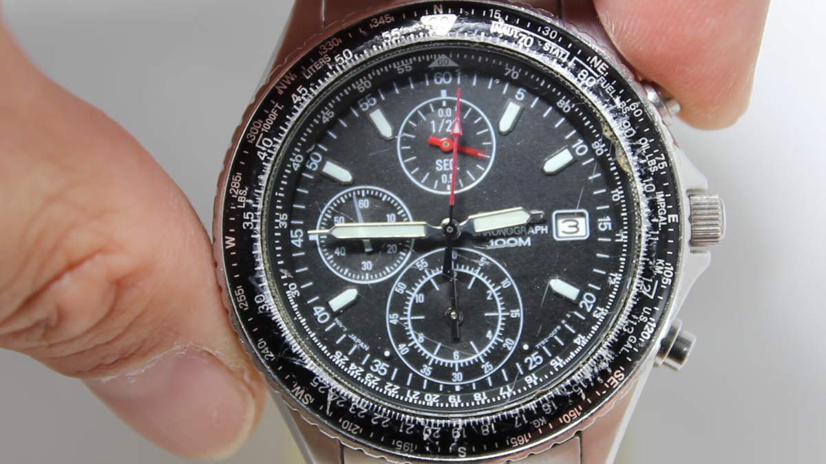 Seiko] SEIKO CHRONOGRAPH 7T92-0FC0 クォーツ QZ ブルー文字盤 デイト 