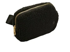 NEWWT WOMEN'S KYODAN CROSSBODY OR BELT BAG FANNY PACK BLACK FLEECE MEDIUM POCKET