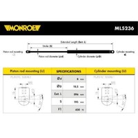 Monroe Gasfeder DäMpfer Heckklappe 430 N FüR BMW 3Er Compact E36