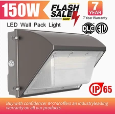 LED Wall Pack Light With Photocell - 150 Watts - 120-277V - 18000 lumens - 5000K