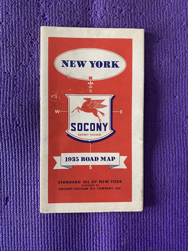 Vintage Socony Road Map New York 1935
