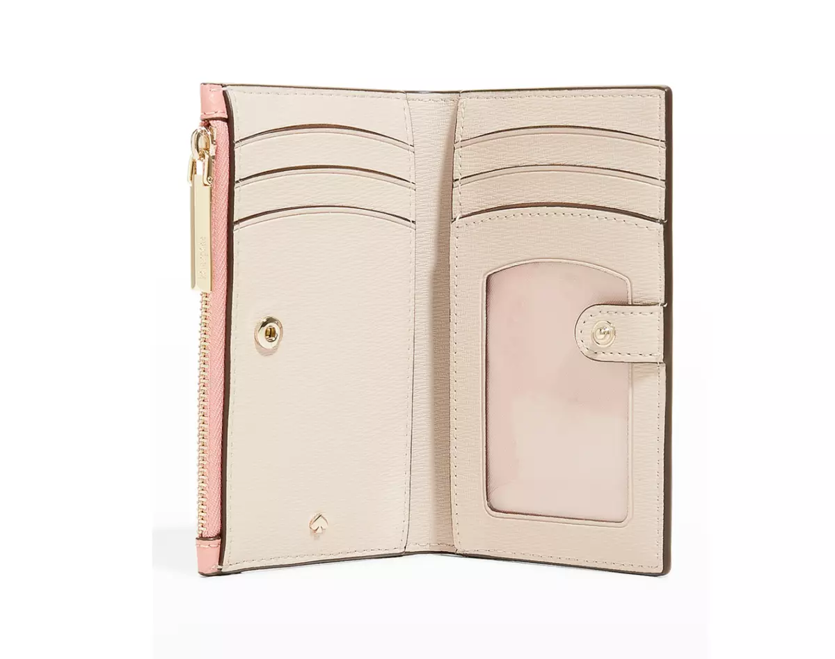 Kate Spade New York L101644 Spencer Small Slim Bifold Pink Wallet