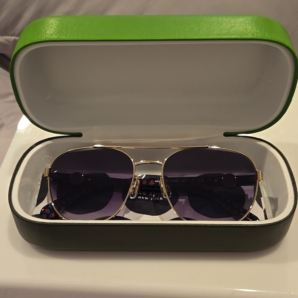 Kate Spade Raglan Aviator Gold Frame Sunglasses Brand New  display picture 3